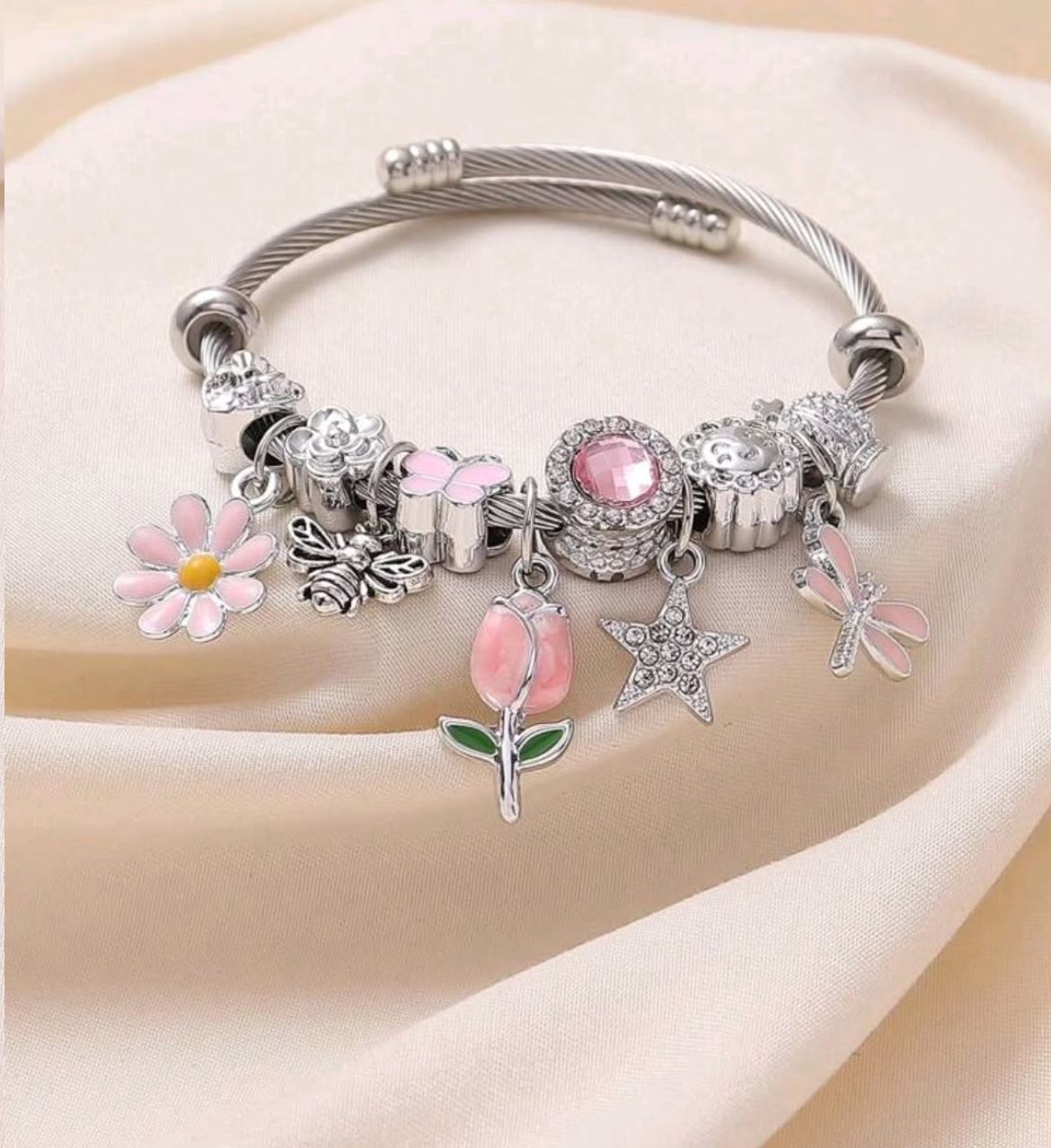 Pack de 10 Pulseras tipo Pandora con charms